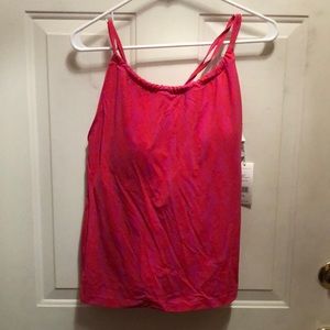 Brand new Red/ hot pink tankini top XL